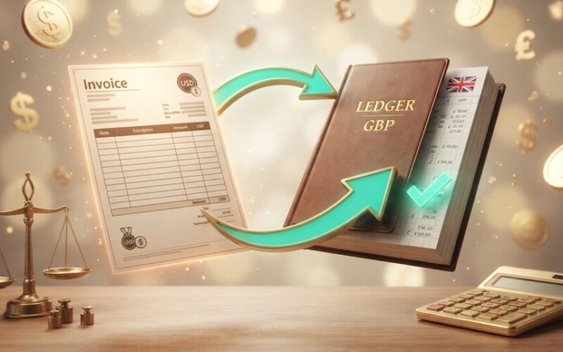 Foreign Currency Transactions Explained: How IAS 21 and FRS 102 Section 30 Tell You to Book a Dollar Invoice and Value It at Year End