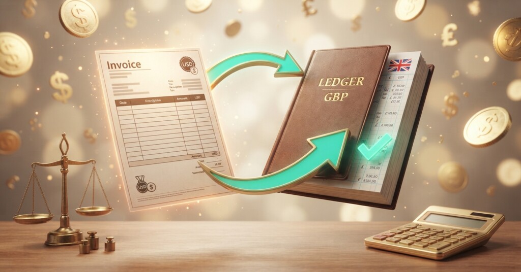 Foreign Currency Transactions Explained: How IAS 21 and FRS 102 Section 30 Tell You to Book a Dollar Invoice and Value It at Year End